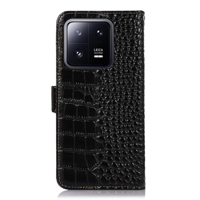 Bild 3,  Xiaomi 13 Pro 5G Fodral Krokodil Textur Svart - Teknikhallen.se