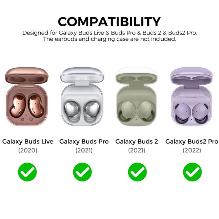 Bild 3, AHASTYLE AHASTYLE Galaxy Buds 2/Pro/Live Skal Diamond Rosa - Teknikhallen.se