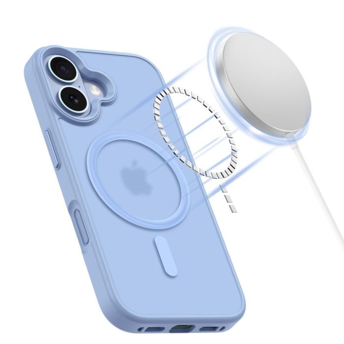 Bild 4, Tech-Protect Tech-Protect iPhone 17 Skal MagSafe MagMat Mist Blue - Teknikhallen.se