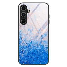  Samsung Galaxy A05s 4G Skal Marmor H&auml;rdat Glas Bl&aring; - Teknikhallen.se