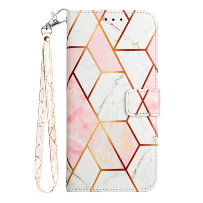 Bild 6,  Xiaomi 12T / 12T Pro Fodral Marmor Ljus Rosa/Vit - Teknikhallen.se