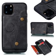  iPhone 12 Pro Max - L&auml;der Skal Med Kortfack Och Magnet - Svart - Teknikhallen.se