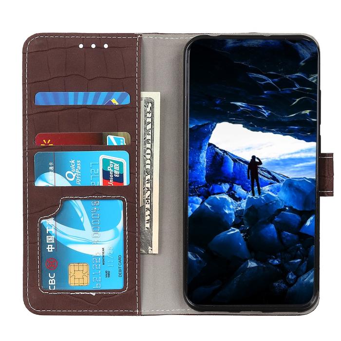 Bild 5,  OnePlus Nord CE 2 5G Fodral Krokodil Textur Brun - Teknikhallen.se