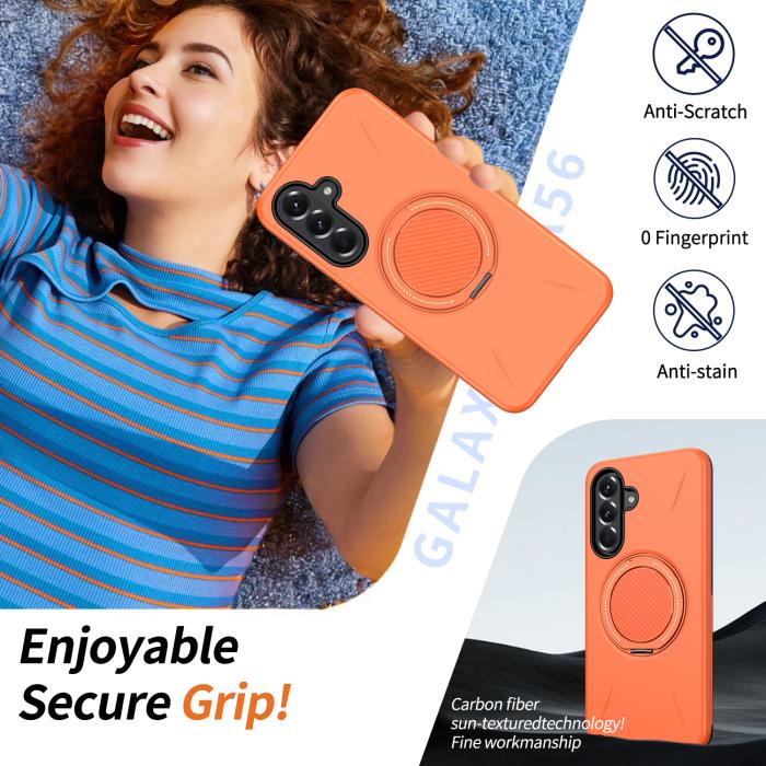 Bild 2,  Samsung Galaxy A27 5G Skal Magsafe Kickstand Orange - Teknikhallen.se