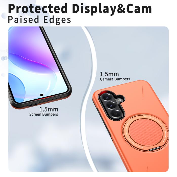 Bild 4,  Samsung Galaxy A27 5G Skal Magsafe Kickstand Orange - Teknikhallen.se