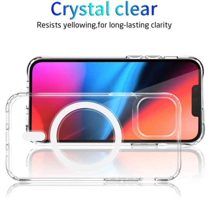 Bild 2,  iPhone 14 Plus Skal MagSafe Shockproof Transparent - Teknikhallen.se