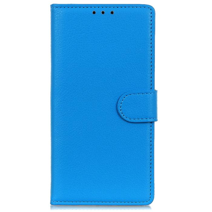 Bild 6,  Samsung Galaxy A35 5G Fodral Litchi Läder Blå - Teknikhallen.se