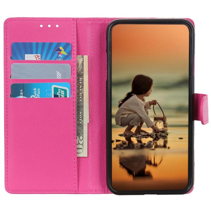 Bild 3,  Samsung Galaxy A35 5G Fodral Litchi Läder Rosa - Teknikhallen.se