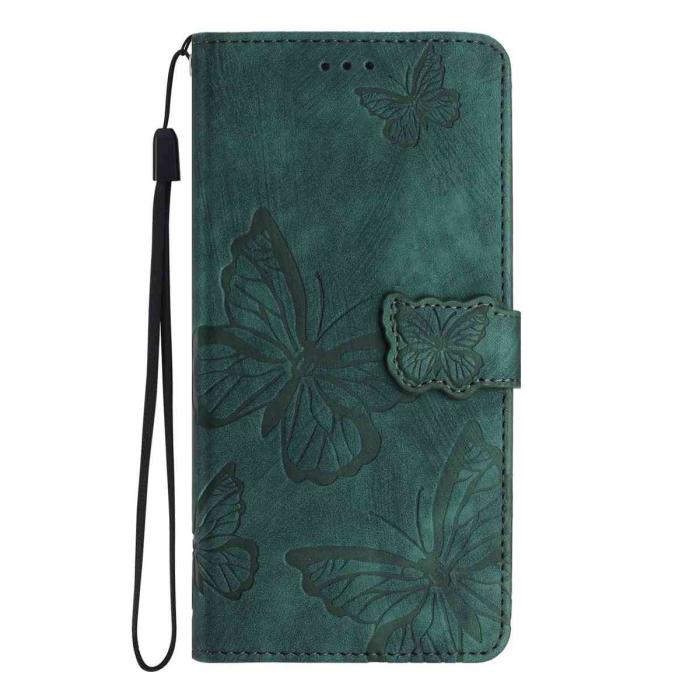 Bild 3,  Sony Xperia 10 VII Fodral Fjäril Tryck Grön - Teknikhallen.se