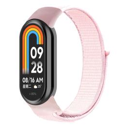  Nylon Sportarmband Xiaomi Smart Band 8 Ljus Rosa - Teknikhallen.se