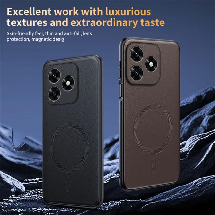 Bild 5,  Honor X5c Plus Skal MagSafe Läder Svart - Teknikhallen.se