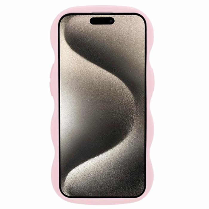 Bild 2,  iPhone 14 Mobilskal Wavy Ljus Rosa - Teknikhallen.se