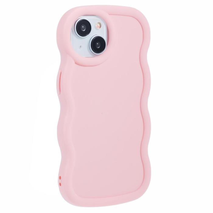 Bild 3,  iPhone 14 Mobilskal Wavy Ljus Rosa - Teknikhallen.se