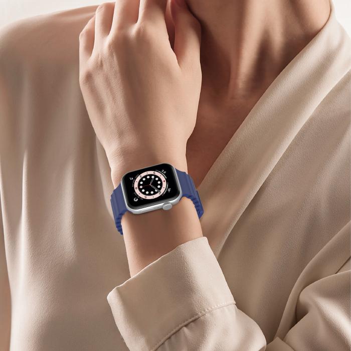Bild 6, ColorPop Apple Watch 42/41/40/38 mm Armband Ocean Wave Midnight Blue - Teknikhallen.se