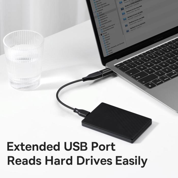 Bild 5, BASEUS BASEUS Adapter USB-C - USB-A 3.1 Konverterare Svart - Teknikhallen.se