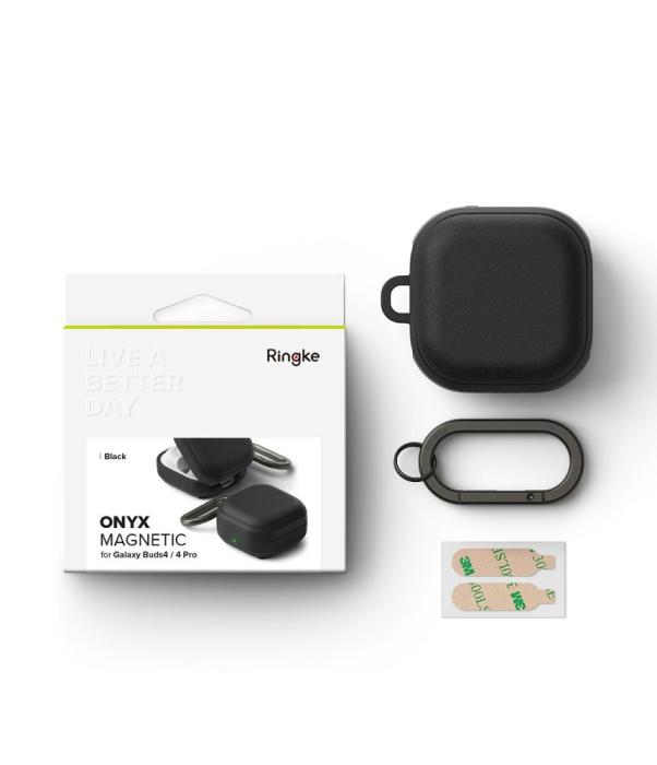 Bild 6, Ringke Ringke Galaxy Buds 4 / 4 Pro Skal MagSafe Onyx Svart - Teknikhallen.se