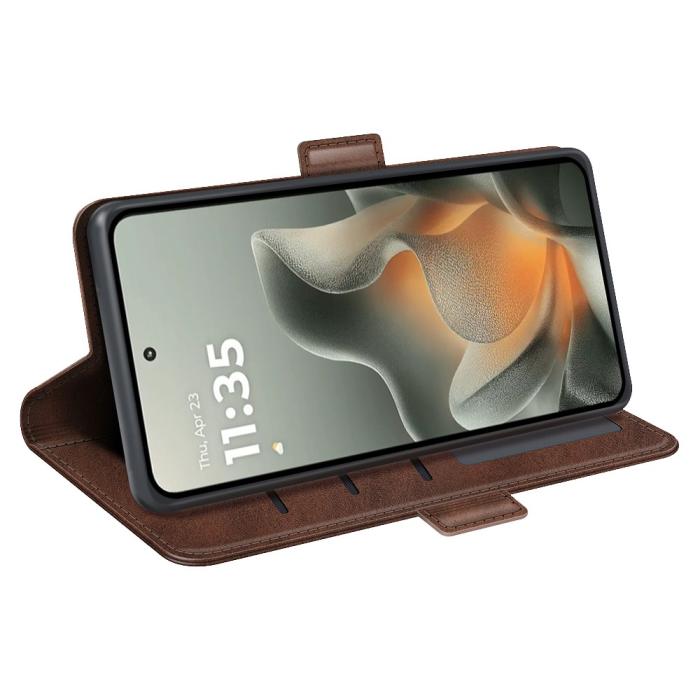 Bild 3,  Motorola Edge 70 Fodral Läder Brun - Teknikhallen.se