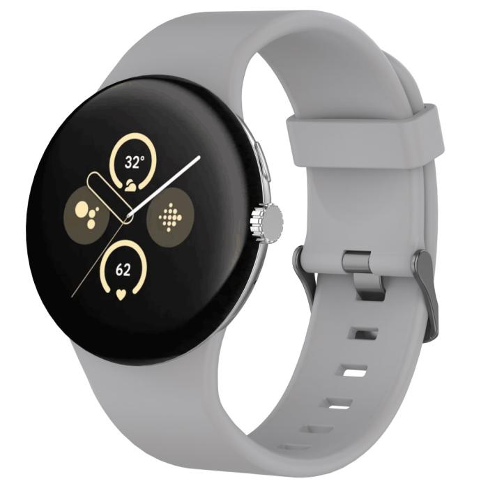 Bild 4,  Google Pixel Watch 4 / 3 45 mm Armband Silikon Grå - Teknikhallen.se