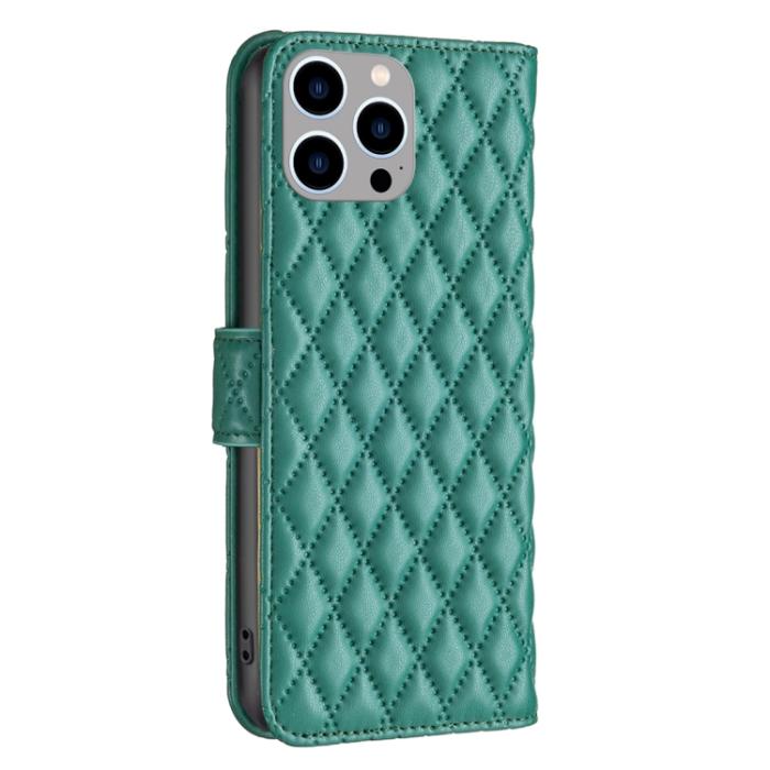 Bild 3,  iPhone 15 Pro Max Fodral Diamond Läder Grön - Teknikhallen.se