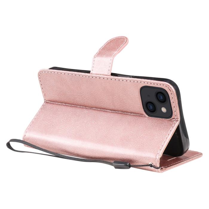 Bild 5,  iPhone 13 - Solid Plånboksfodral - Roséguld - Teknikhallen.se