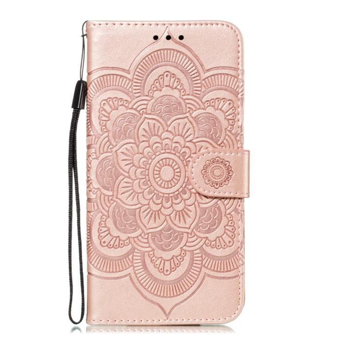 Bild 2,  iPhone 11 - Sun Mandala Plånboksfodral - Roséguld - Teknikhallen.se