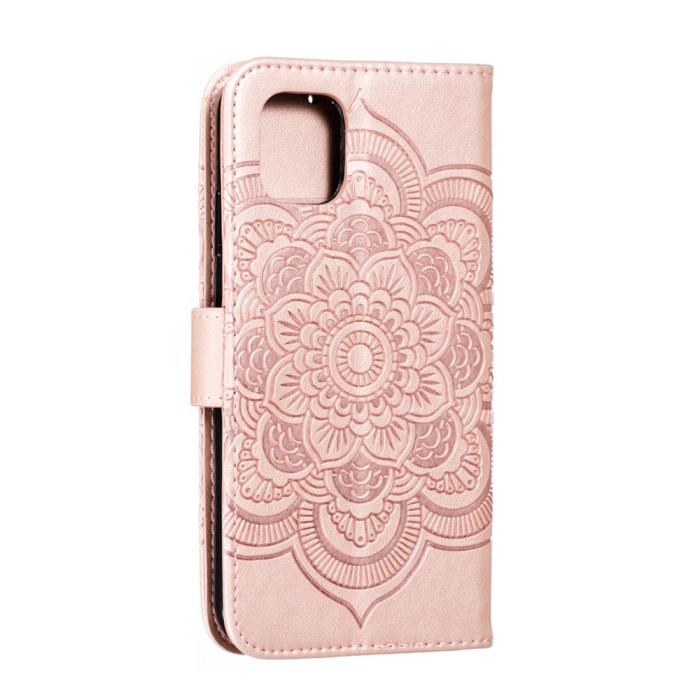Bild 4,  iPhone 11 - Sun Mandala Plånboksfodral - Roséguld - Teknikhallen.se