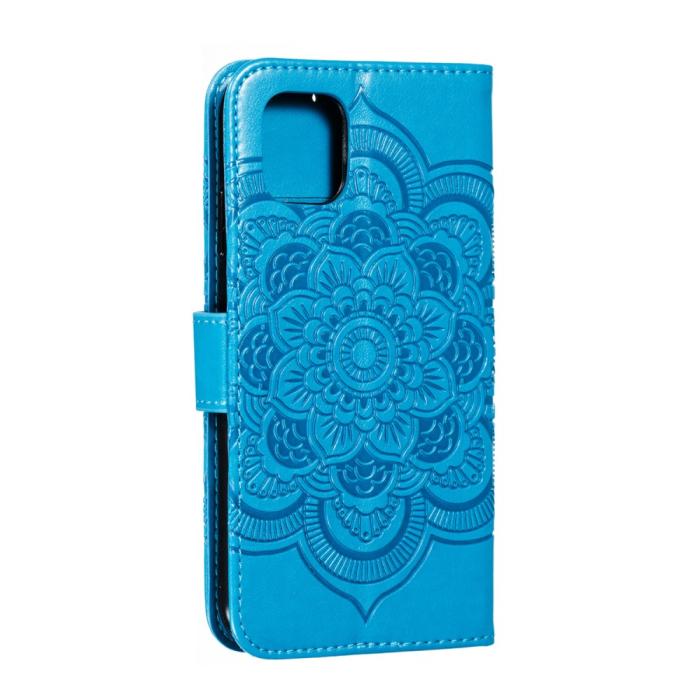 Bild 4,  iPhone 11 - Sun Mandala Plånboksfodral - Blå - Teknikhallen.se