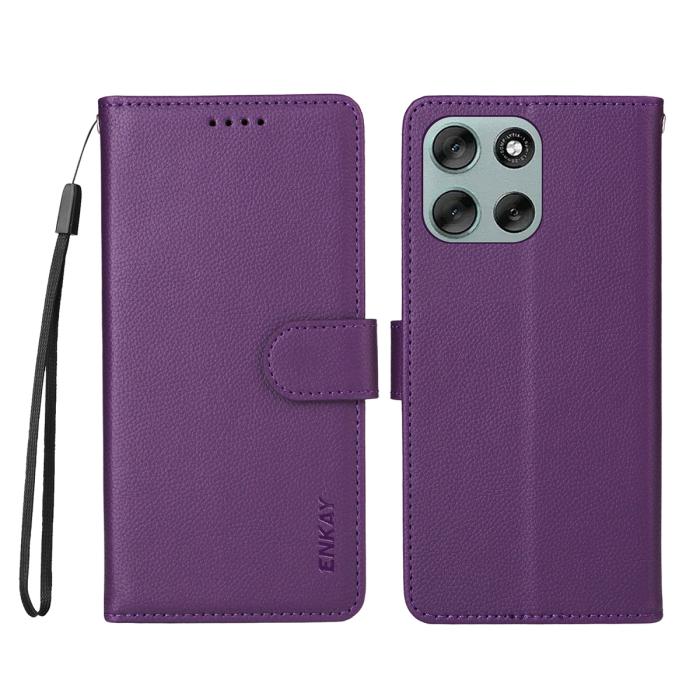 Bild 2, ENKAY ENKAY Motorola Moto G86 Power/G86 5G Fodral RFID Lila - Teknikhallen.se