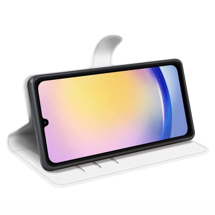 Bild 3,  Samsung Galaxy A16 / A26 5G Fodral Litchi Läder Textur Vit - Teknikhallen.se