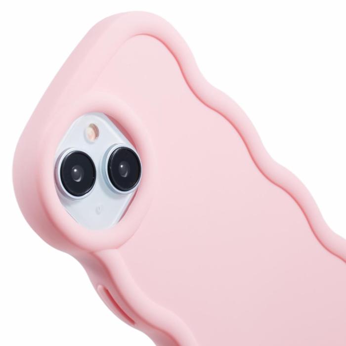 Bild 6,  iPhone 14 Mobilskal Wavy Ljus Rosa - Teknikhallen.se