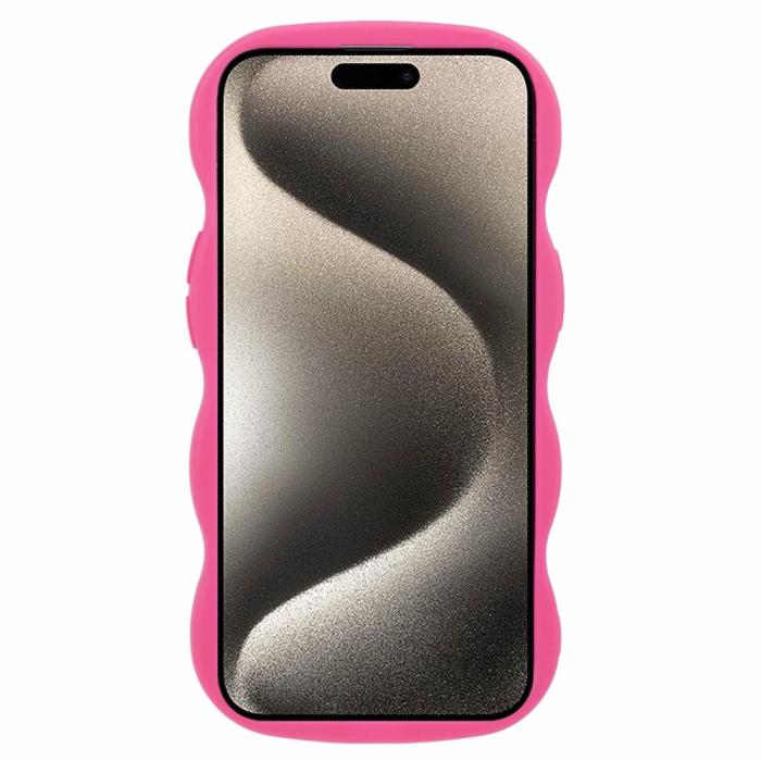 Bild 2,  iPhone 14 Mobilskal Wavy Rosa - Teknikhallen.se