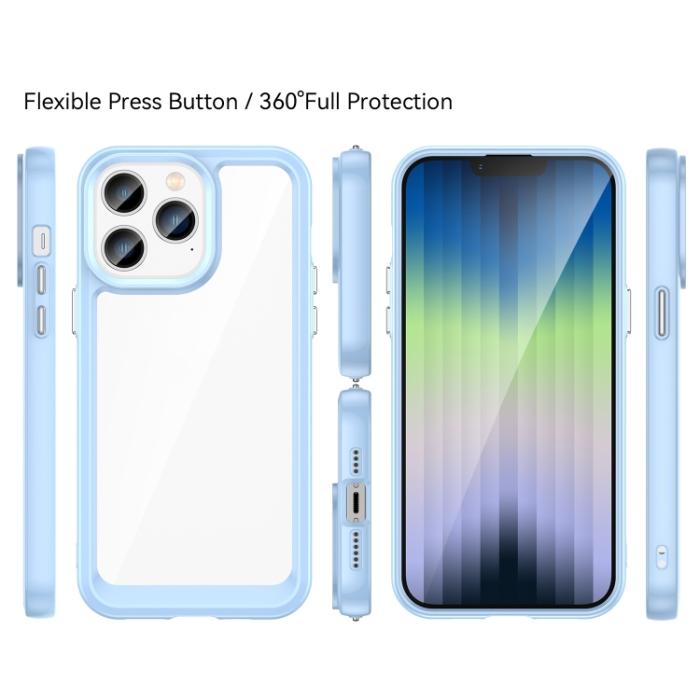 Bild 2,  iPhone 14 Skal Akryl/TPU Blå - Teknikhallen.se