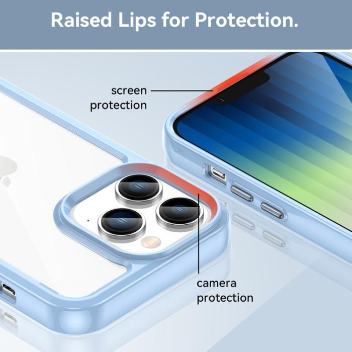 Bild 6,  iPhone 14 Skal Akryl/TPU Blå - Teknikhallen.se