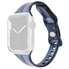  Apple Watch 42/44/45/46/49 mm CrystalFlex TPU Armband M&ouml;rk Bl&aring; - Teknikhallen.se