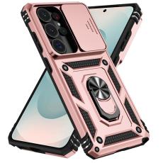  Samsung Galaxy S26 Ultra Skal CamShield Ring Hybrid Ros&eacute;guld - Teknikhallen.se