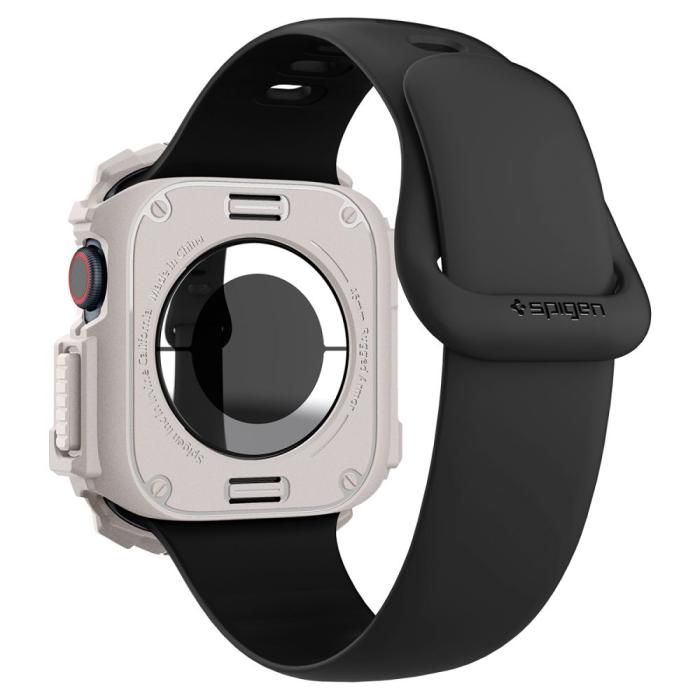 Bild 5, Spigen Spigen Apple Watch 11/10 46 mm Skal Rugged Armor Dune Beige - Teknikhallen.se