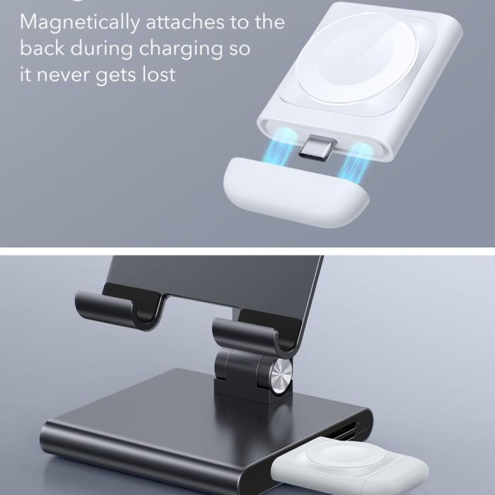 Bild 5, ESR ESR Apple Watch Magnetisk Trådlös Laddning USB-C Vit - Teknikhallen.se