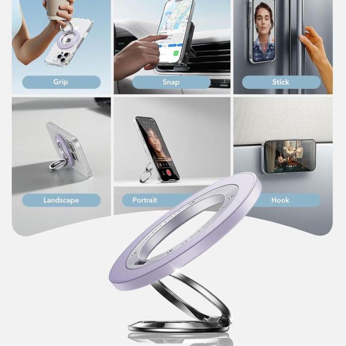 Bild 2, ESR ESR Magnetisk MagSafe Ringhållare HaloLock Lavender - Teknikhallen.se