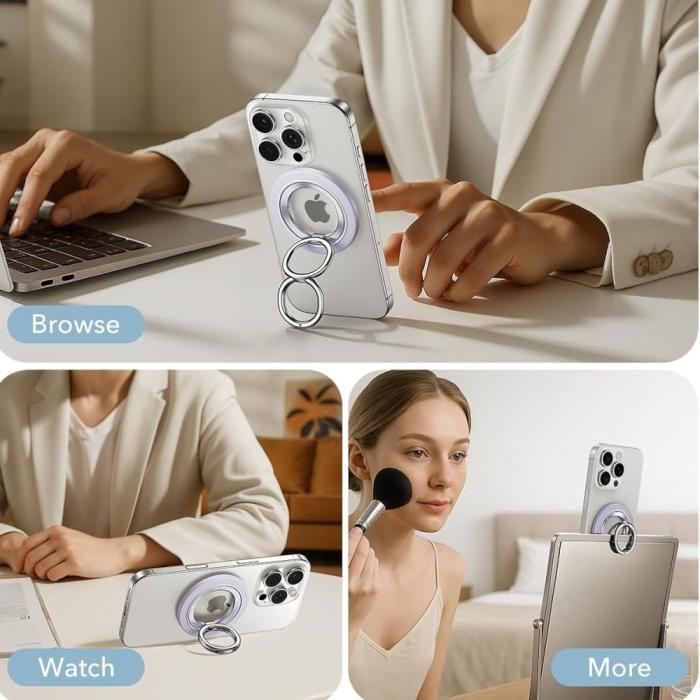 Bild 4, ESR ESR Magnetisk MagSafe Ringhållare HaloLock Lavender - Teknikhallen.se