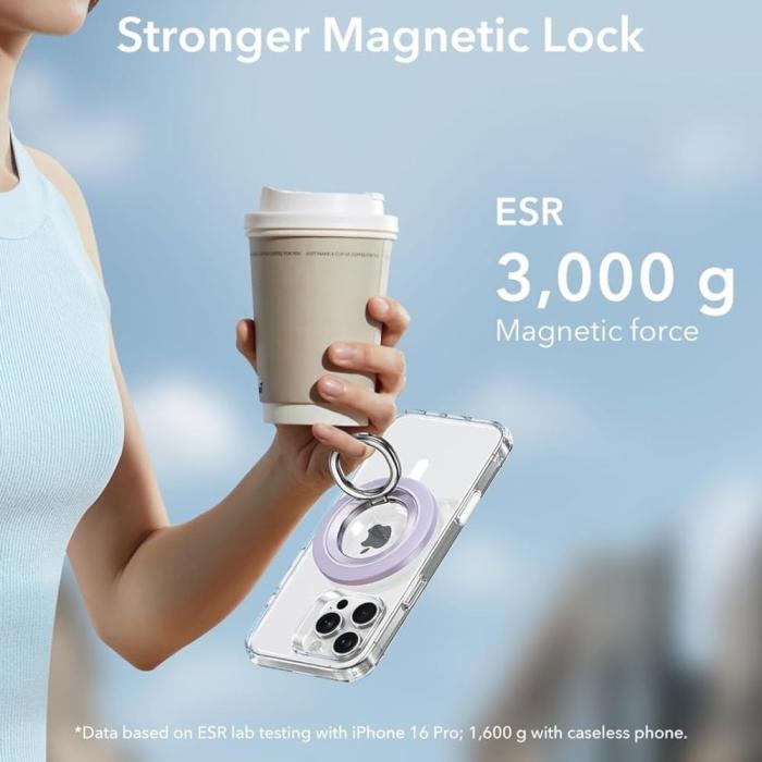 Bild 5, ESR ESR Magnetisk MagSafe Ringhållare HaloLock Lavender - Teknikhallen.se