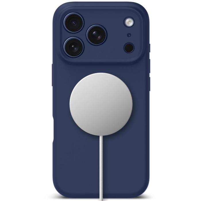 Bild 5, Tech-Protect Tech-Protect iPhone 17 Pro Max Skal MagSafe Silicone Deep Blue - Teknikhallen.se