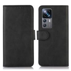  Xiaomi 12T / 12T Pro Fodral Solid L&auml;der Svart - Teknikhallen.se