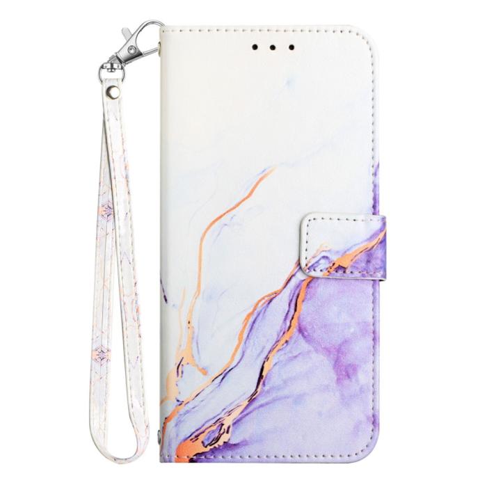 Bild 6,  Xiaomi 12T / 12T Pro Fodral Marmor Vit/Lila - Teknikhallen.se