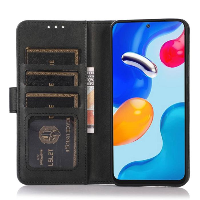 Bild 2,  Xiaomi 12T / 12T Pro Fodral Solid Läder Svart - Teknikhallen.se