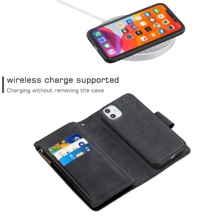 Bild 4,  iPhone 11 - 2in1 Multifunktionellt Magnet Fodral - Svart - Teknikhallen.se