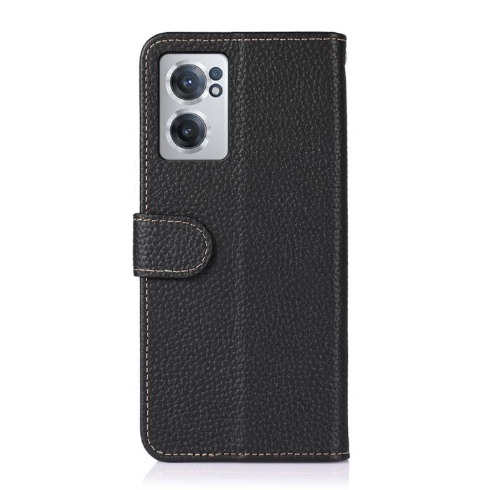 Bild 3, KHAZNEH KHAZNEH OnePlus Nord CE 2 5G Fodral Äkta Läder Svart - Teknikhallen.se