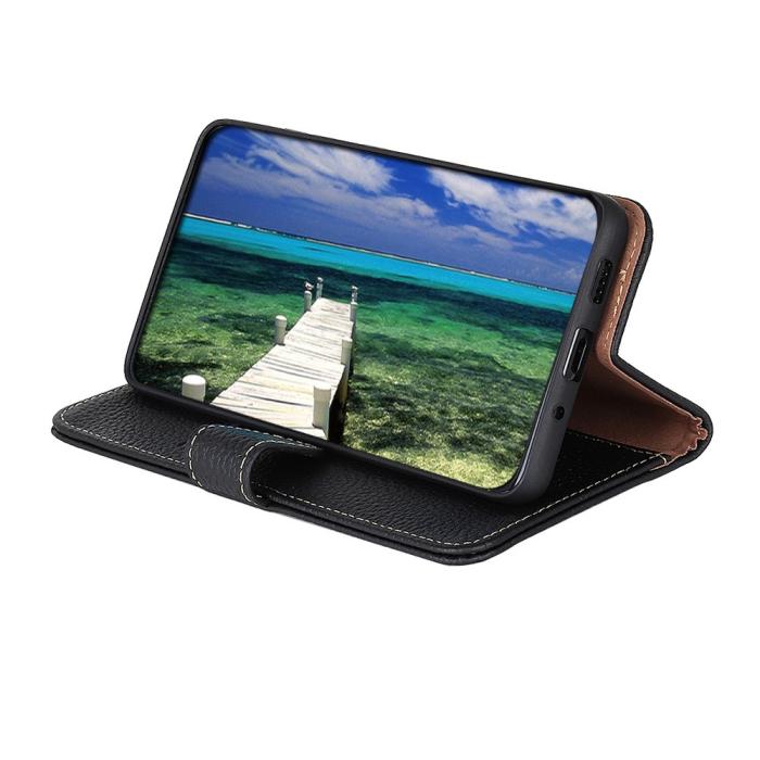 Bild 4, KHAZNEH KHAZNEH OnePlus Nord CE 2 5G Fodral Äkta Läder Svart - Teknikhallen.se