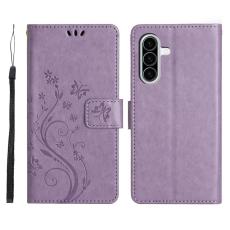  Samsung Galaxy A27 5G Fodral Blommor/Fj&auml;rilar Lila - Teknikhallen.se