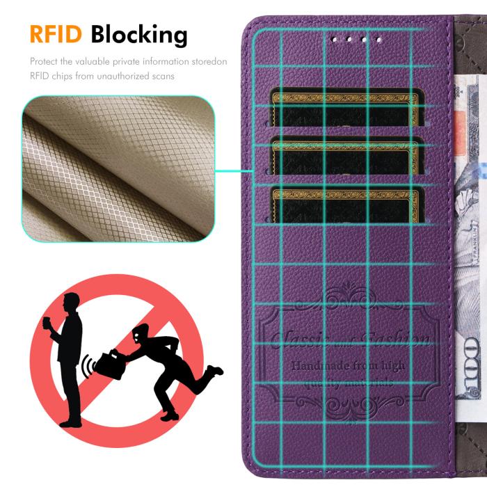Bild 3, ENKAY ENKAY Motorola Moto G86 Power/G86 5G Fodral RFID Lila - Teknikhallen.se