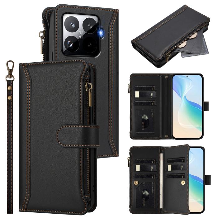 Bild 2,  Xiaomi 15T Pro Fodral Multifunktionell Läder Svart - Teknikhallen.se